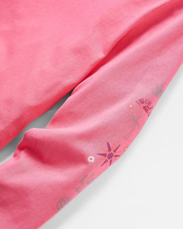 Passenger Clothing Chica Recycled Cotton LS TShirt Soft Rose Women Tops and TShirts