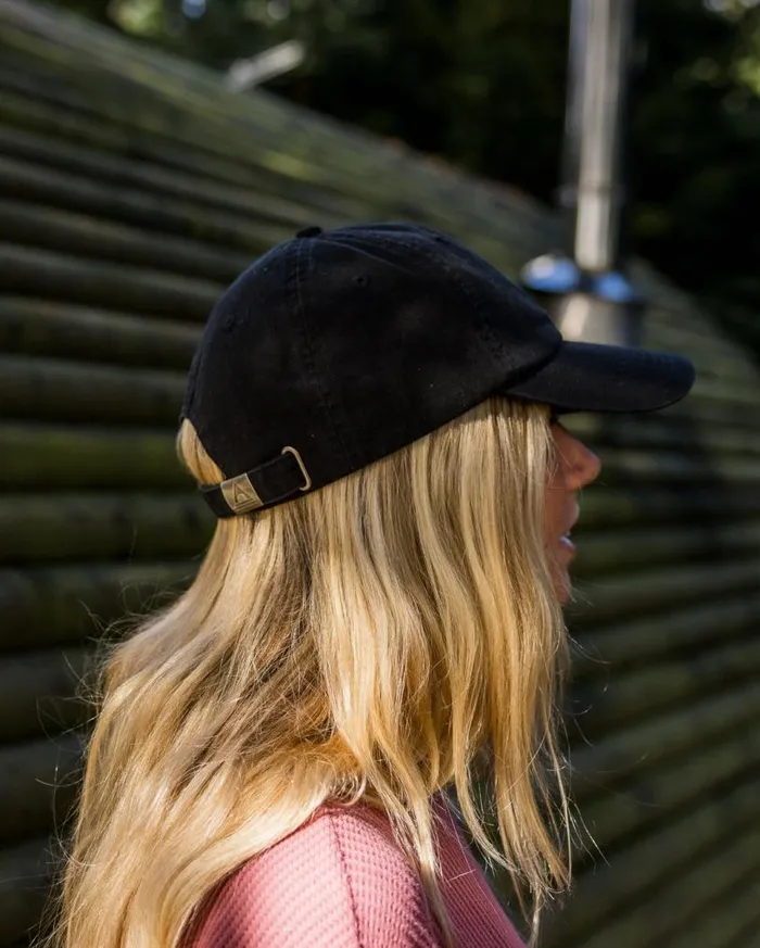 Passenger Clothing Fade Recycled Cotton Low Profile 6 Panel Cap Faded Black WomenMen Caps and Hats