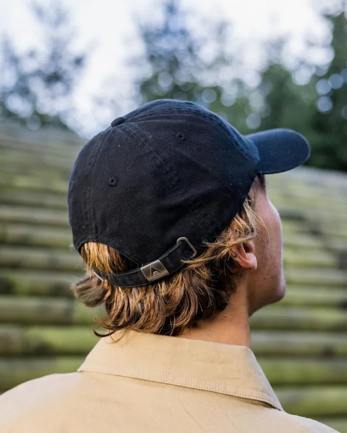 Passenger Clothing Fade Recycled Cotton Low Profile 6 Panel Cap Faded Black WomenMen Caps and Hats