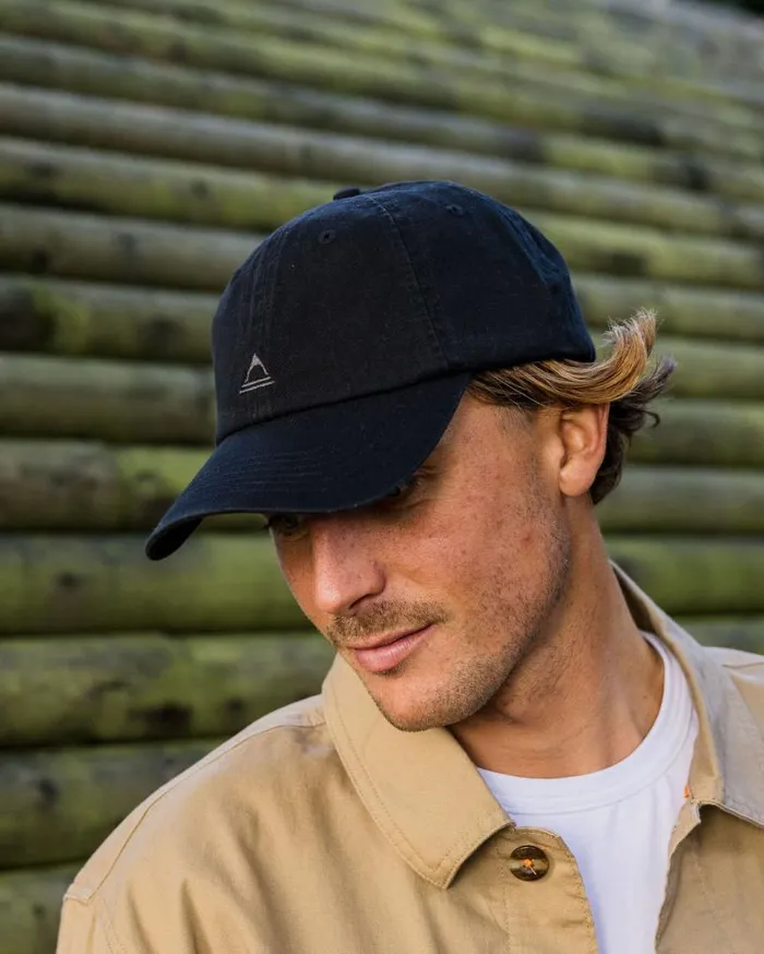 Passenger Clothing Fade Recycled Cotton Low Profile 6 Panel Cap Faded Black WomenMen Caps and Hats