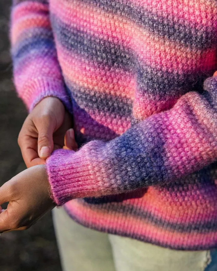 Passenger Clothing Fika Recycled Knitted Jumper Crushed Berry Dip Women Knitwear