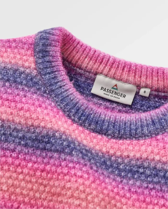 Passenger Clothing Fika Recycled Knitted Jumper Crushed Berry Dip Women Knitwear