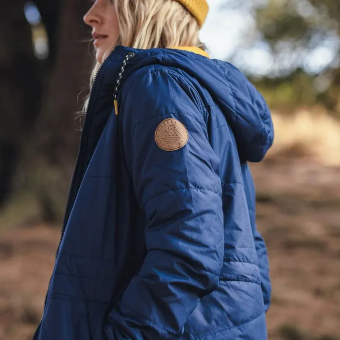 Passenger Clothing Flora Long Recycled Insulated Jacket Rich Navy Women Jackets