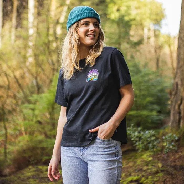 Passenger Clothing Friday Collective Recycled Cotton TShirt Black Women Tops and TShirts