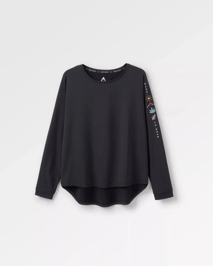 Passenger Clothing Hatha Recycled Active Top Black Women Activewear
