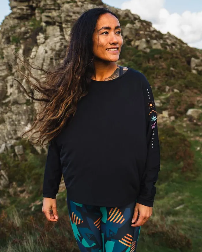 Passenger Clothing Hatha Recycled Active Top Black Women Activewear