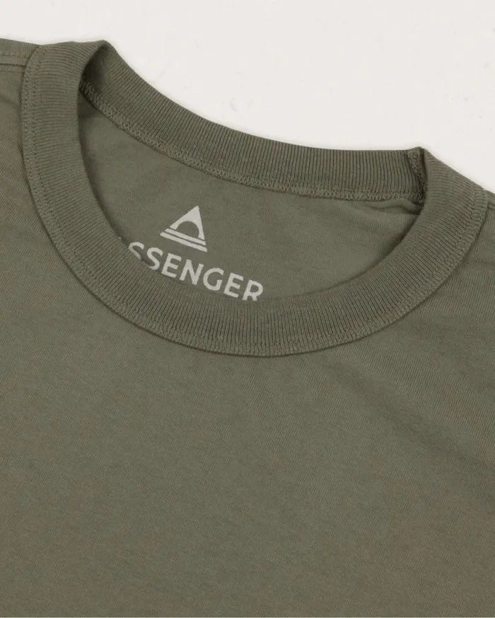 Passenger Clothing Heritage Recycled Relaxed Fit LS TShirt Dusty Olive Men TShirts and Vests