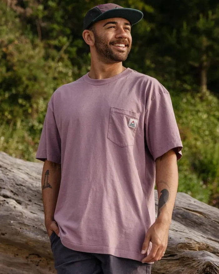 Passenger Clothing Heritage Recycled Relaxed Fit TShirt Grape Men TShirts and Vests