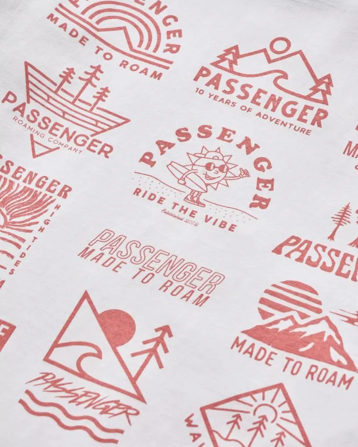 Passenger Clothing Icon Recycled Cotton TShirt White Men TShirts and Vests