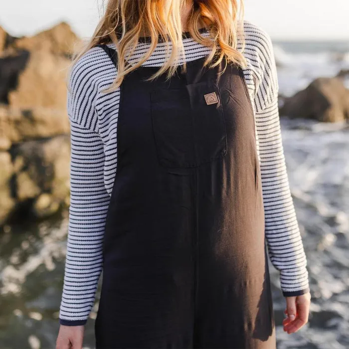 Passenger Clothing Lazy Day Dungarees Charcoal woven Women Dungarees and Trousers