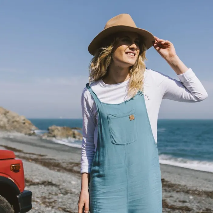 Passenger Clothing Lazy Day Dungarees Ocean Blue Women Dungarees and Trousers