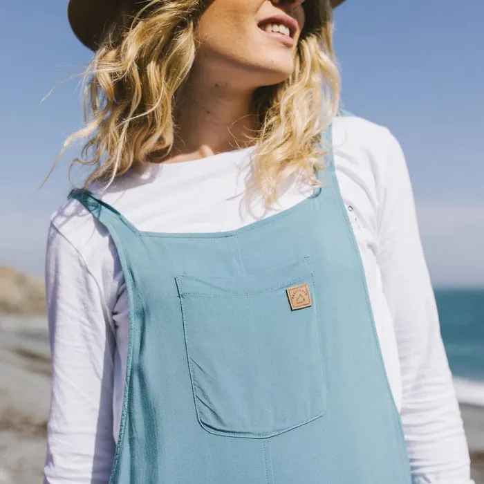 Passenger Clothing Lazy Day Dungarees Ocean Blue Women Dungarees and Trousers