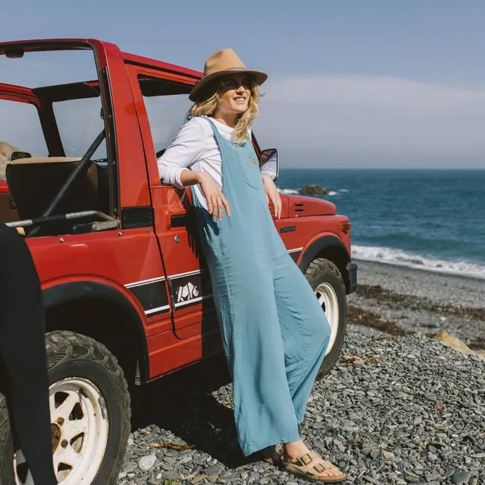 Passenger Clothing Lazy Day Dungarees Ocean Blue Women Dungarees and Trousers