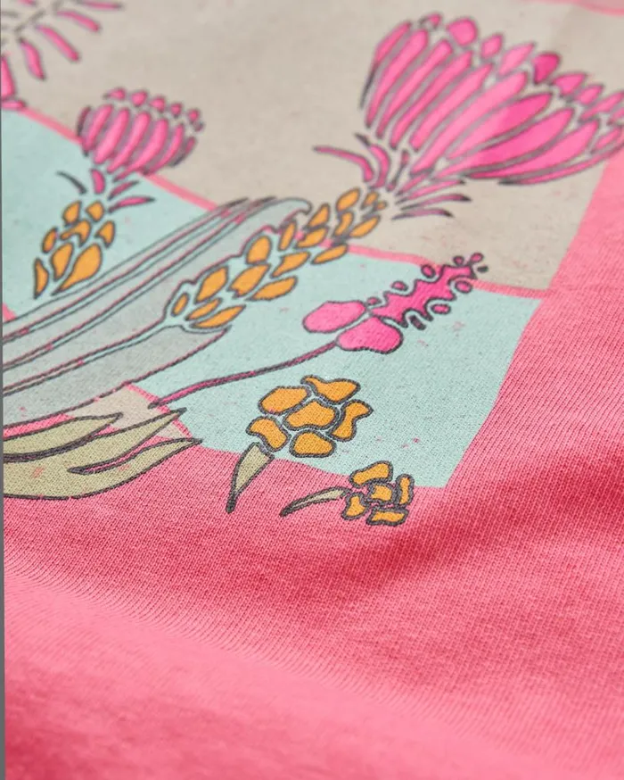 Passenger Clothing Live Wild Recycled Cotton TShirt Soft Rose Women Tops and TShirts