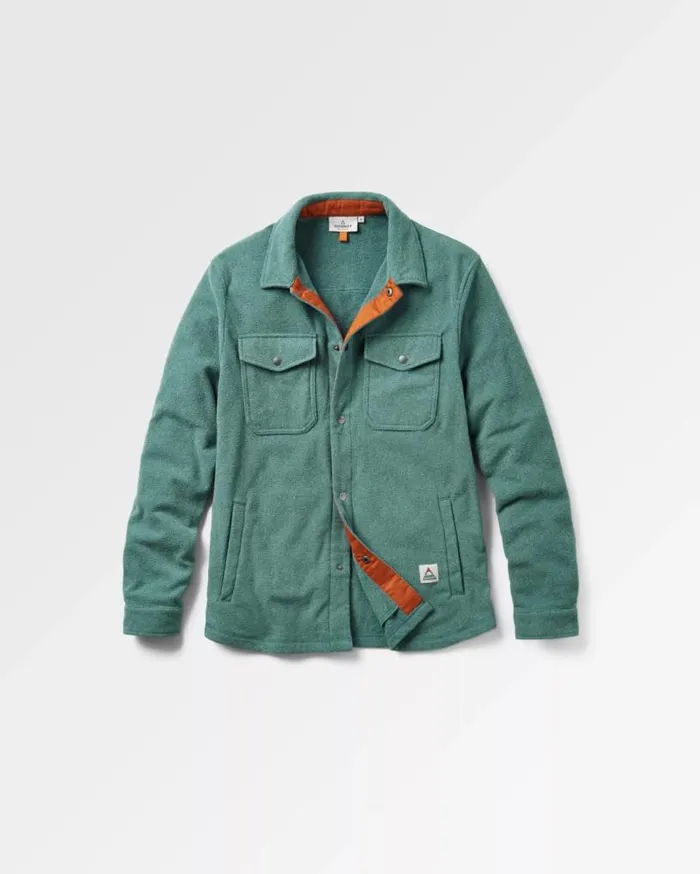 Passenger Clothing Maple Recycled Polar Fleece Shirt Mediterranean Marl Men Shirts