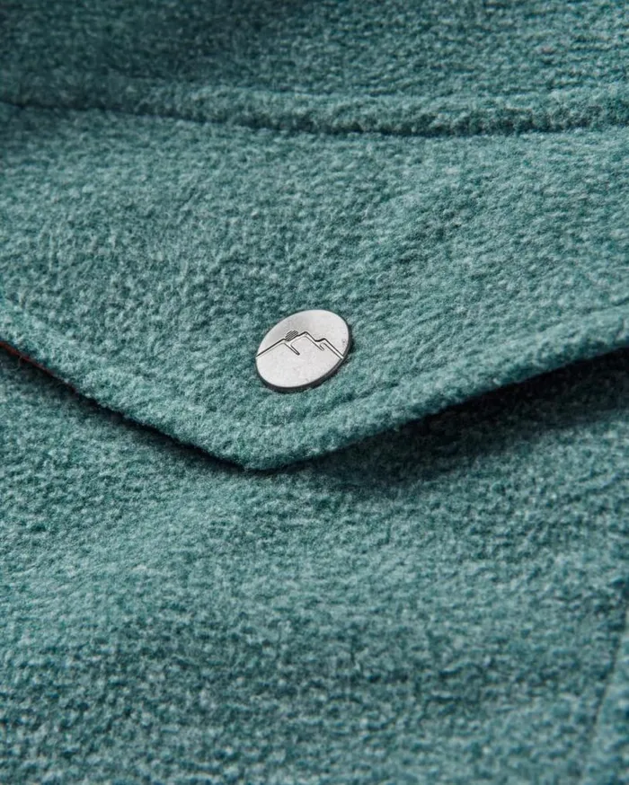 Passenger Clothing Maple Recycled Polar Fleece Shirt Mediterranean Marl Men Shirts
