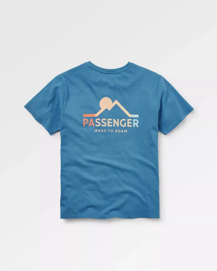 Passenger Clothing MTR Recycled Cotton TShirt Soft Cobalt Men TShirts and Vests