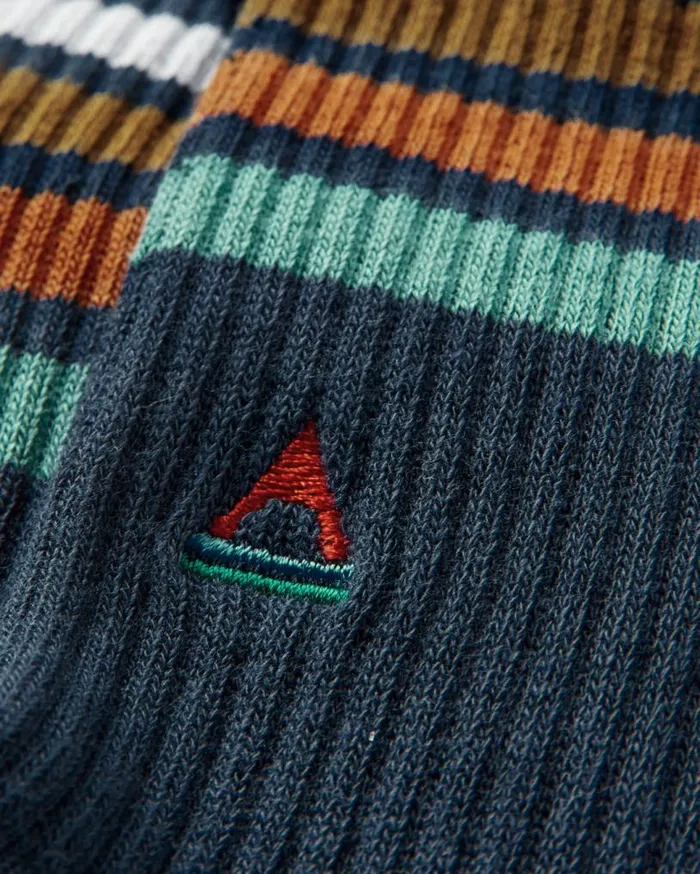 Passenger Clothing Organic Midweight Crew Socks Navy Men Socks