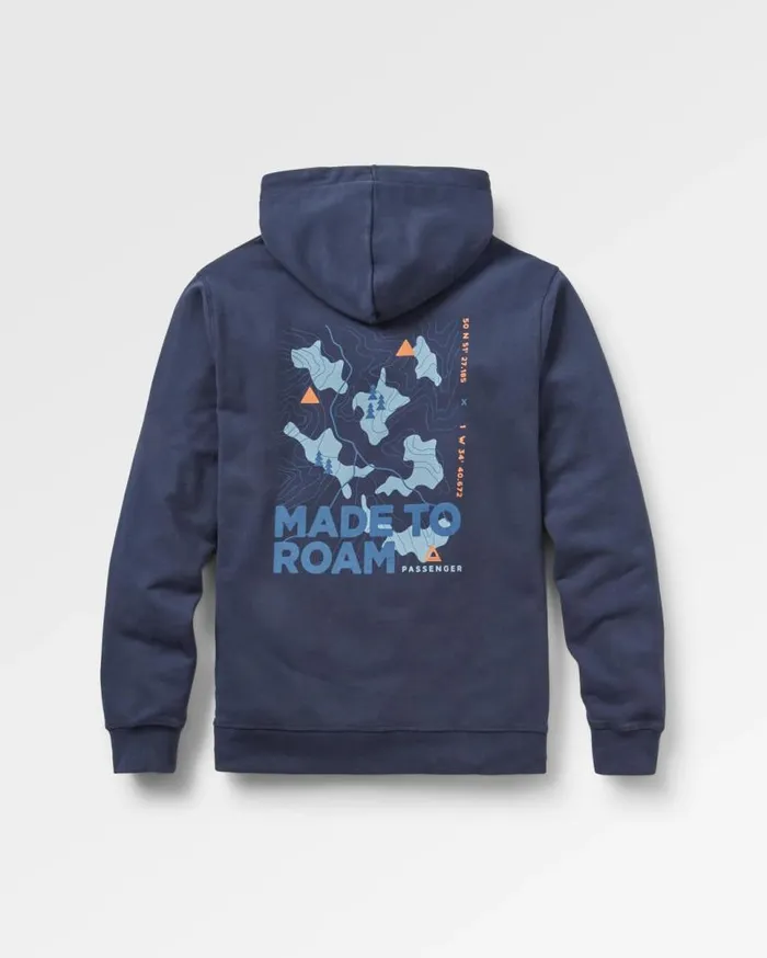 Passenger Clothing Pace Recycled Cotton Hoodie Deep Navy Men Hoodies and Sweatshirts