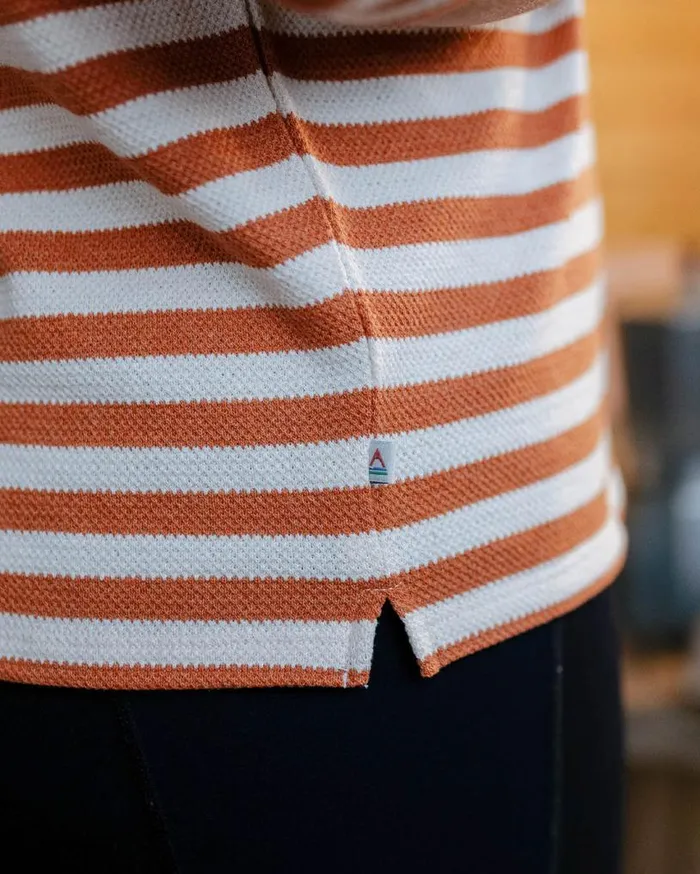 Passenger Clothing Panorama Striped LS TShirt Glazed Ginger Women Tops and TShirts