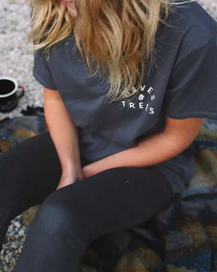 Passenger Clothing Penida Recycled Cotton TShirt Faded Black Women Tops and TShirts