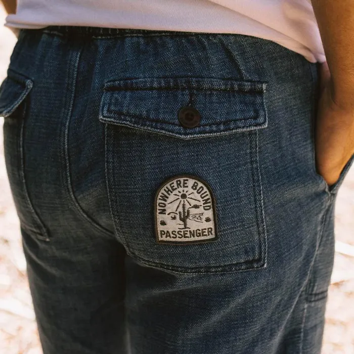 Passenger Clothing Pine Recycled Cotton Cord Shorts Washed Denim Men Shorts