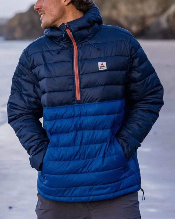 Passenger Clothing Roamer Recycled Insulated Overhead Jacket Rich Navycobalt Men Jackets