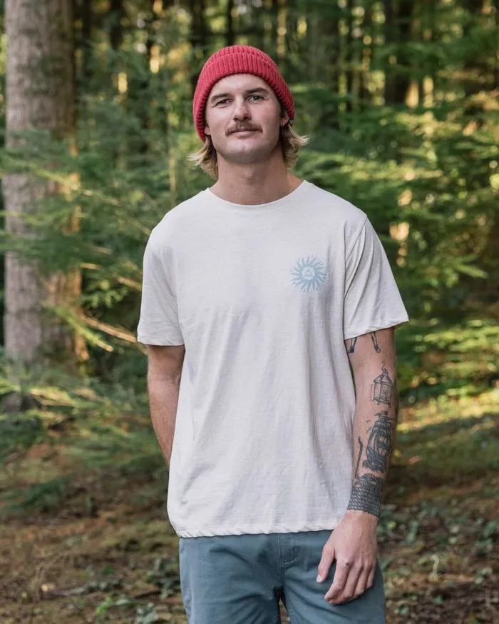 Passenger Clothing Shine Organic Cotton TShirt Milky Marl Men TShirts and Vests