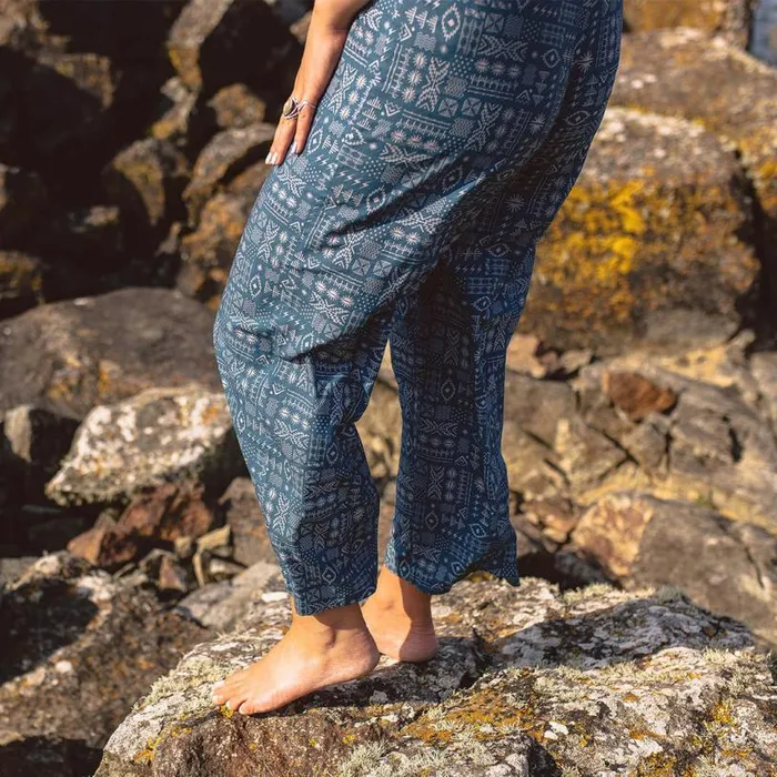 Passenger Clothing Spirit Jumpsuit Blue Coral Geo Tile Women Dungarees and Trousers