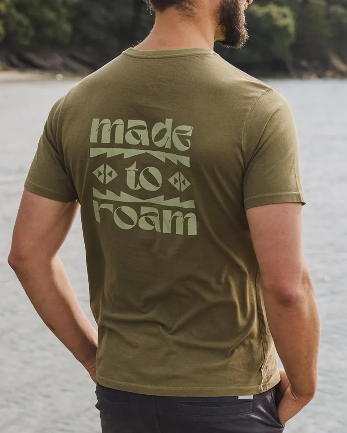 Passenger Clothing Sunrise Recycled Cotton TShirt Loden Green Men TShirts and Vests