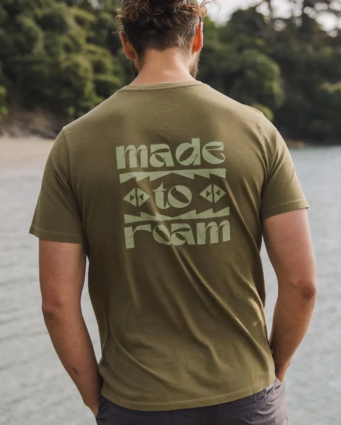Passenger Clothing Sunrise Recycled Cotton TShirt Loden Green Men TShirts and Vests