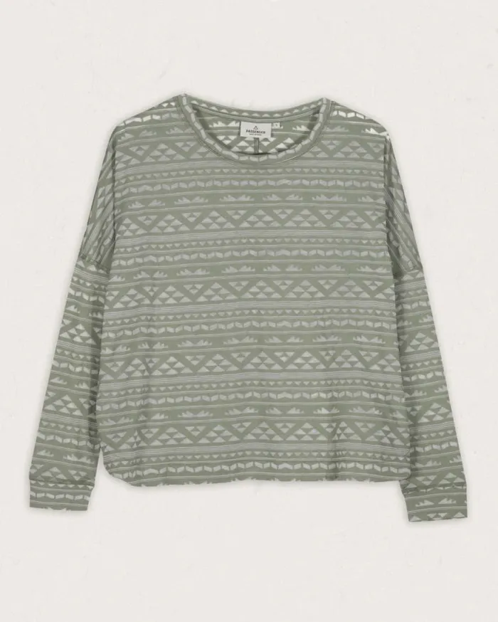 Passenger Clothing Sway Recycled LS TShirt Pistachio Women Tops and TShirts