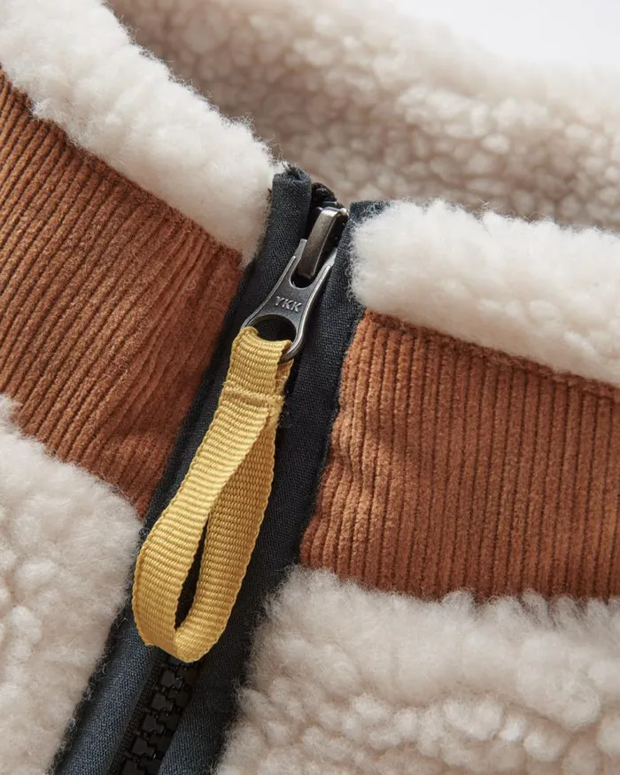 Passenger Clothing Trekker Recycled DeepPile Sherpa Fleece Warm Ivory Men Fleece