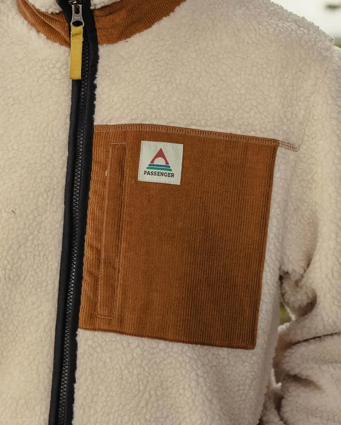 Passenger Clothing Trekker Recycled DeepPile Sherpa Fleece Warm Ivory Men Fleece