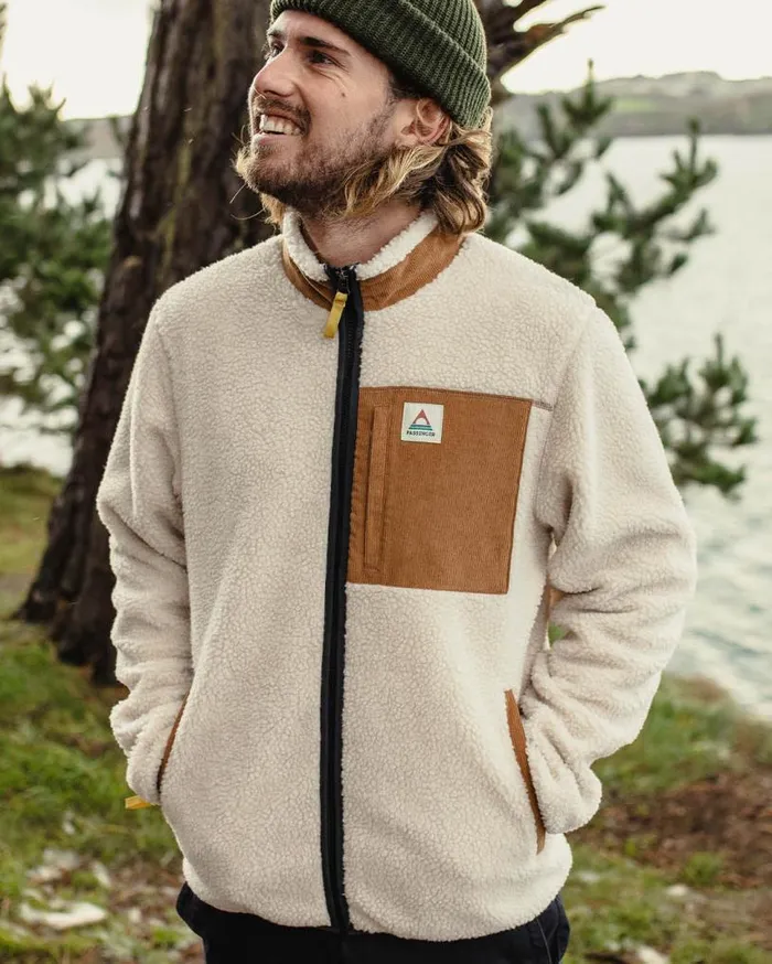 Passenger Clothing Trekker Recycled DeepPile Sherpa Fleece Warm Ivory Men Fleece