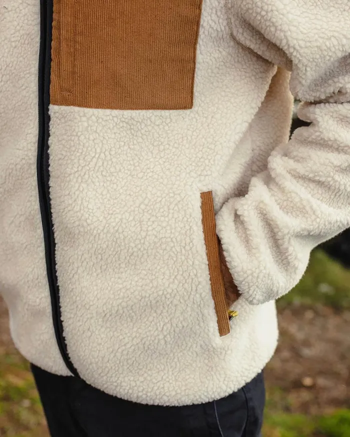 Passenger Clothing Trekker Recycled DeepPile Sherpa Fleece Warm Ivory Men Fleece
