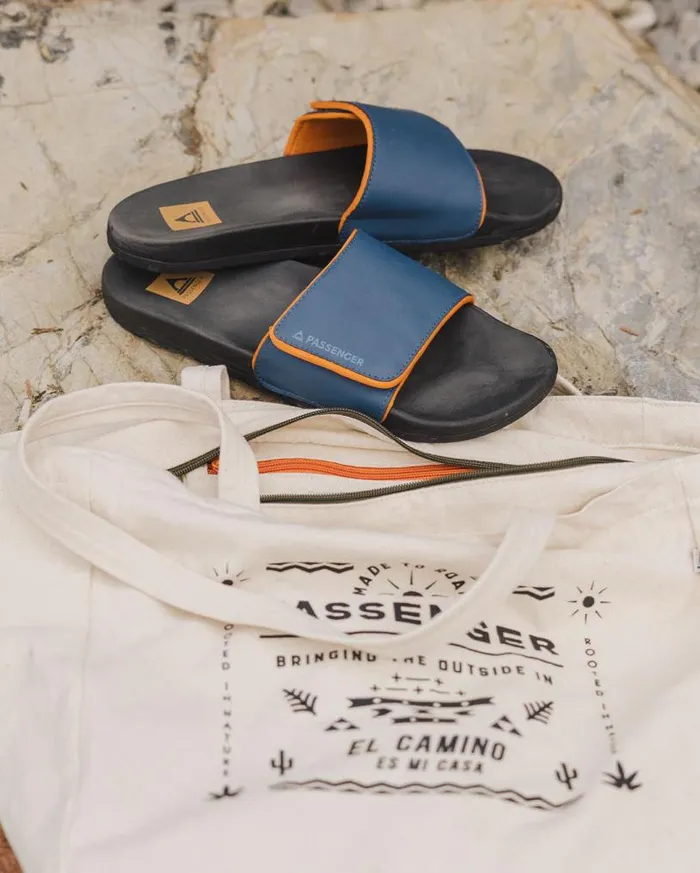 Passenger Clothing Vancity Slider Dark Denim Men Flip Flops and Sandals