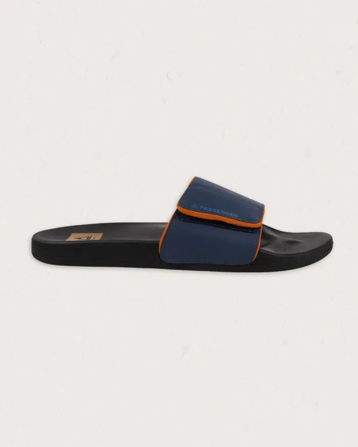 Passenger Clothing Vancity Slider Dark Denim Men Flip Flops and Sandals
