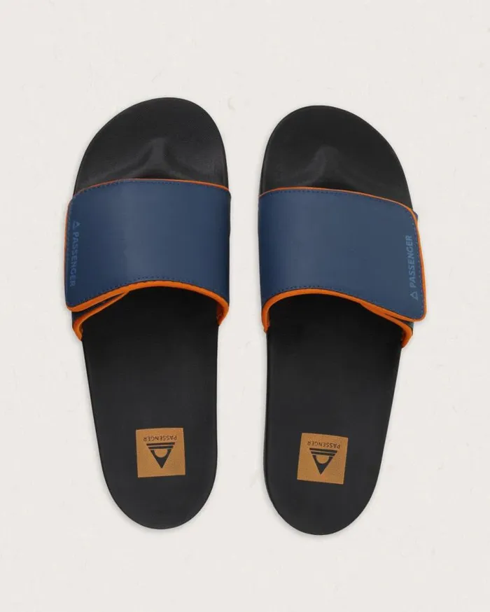 Passenger Clothing Vancity Slider Dark Denim Men Flip Flops and Sandals