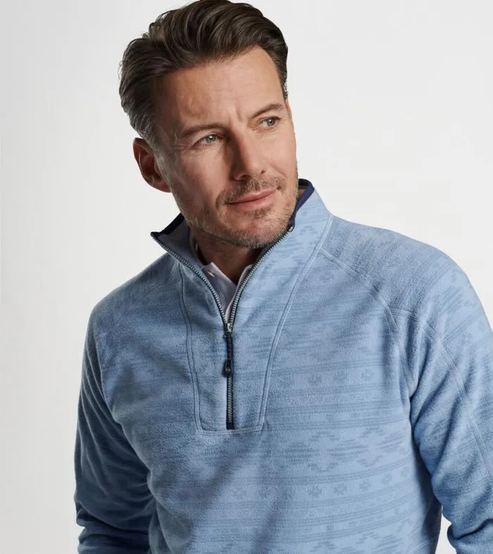 Peter Millar Pullovers GolfMen Thermal Flow Sedona Geo Micro Fleece HalfZip