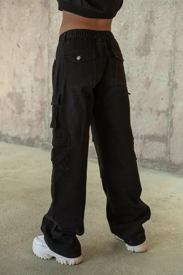 Phoebe Cargo Jeans In Black Black Women Bohme Denim