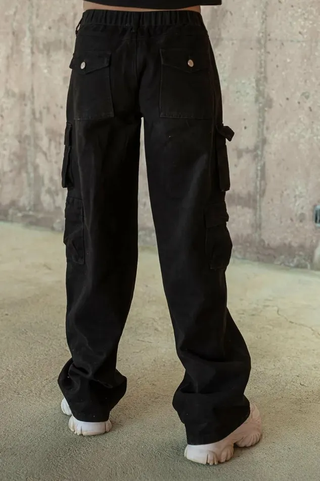 Phoebe Cargo Jeans In Black Black Women Bohme Denim