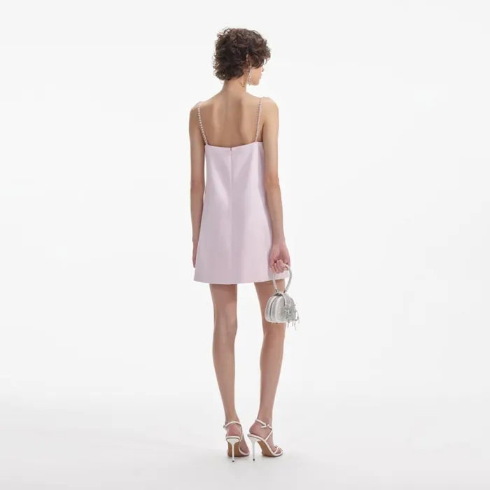 Pink Satin Diamante Mini Dress Women Self Portrait Dresses Pink Satin Diamante Mini Dress Women Self Portrait Dresses