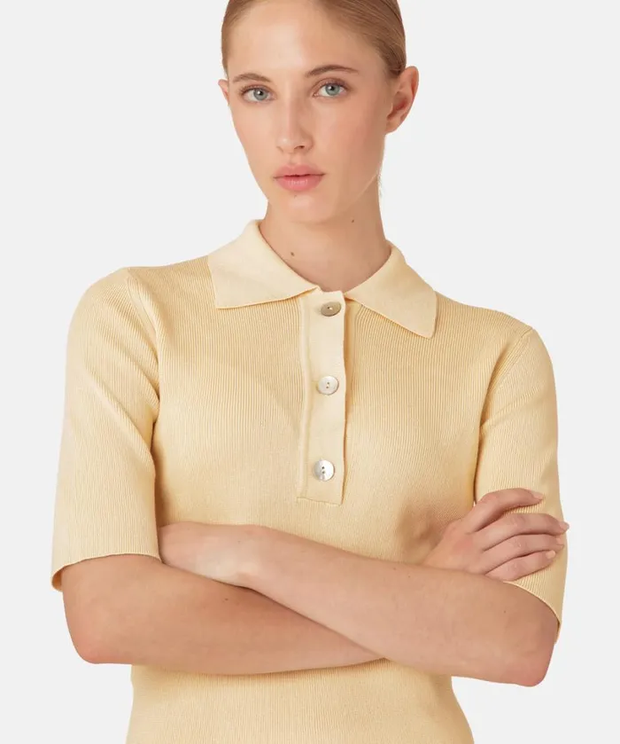 Polo 8211 Double Cream Clothing Ilse Jacobsen Knitwear Polo 8211 Double Cream Clothing Ilse Jacobsen Knitwear