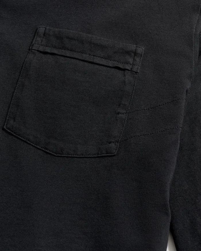 Polos Tees and Henleys Men Billy Reid Long Sleeve Pensacola Polo Black
