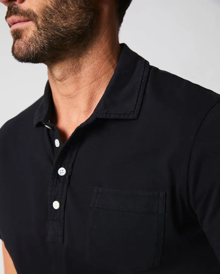 Polos Tees and Henleys Men Billy Reid Pensacola Polo Black