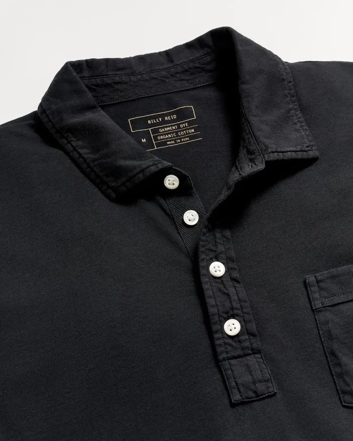 Polos Tees and Henleys Men Billy Reid Pensacola Polo Black