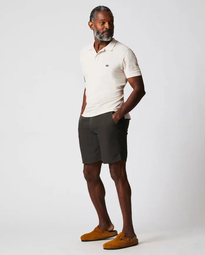 Polos Tees and Henleys Men Billy Reid Pique Polo Natural