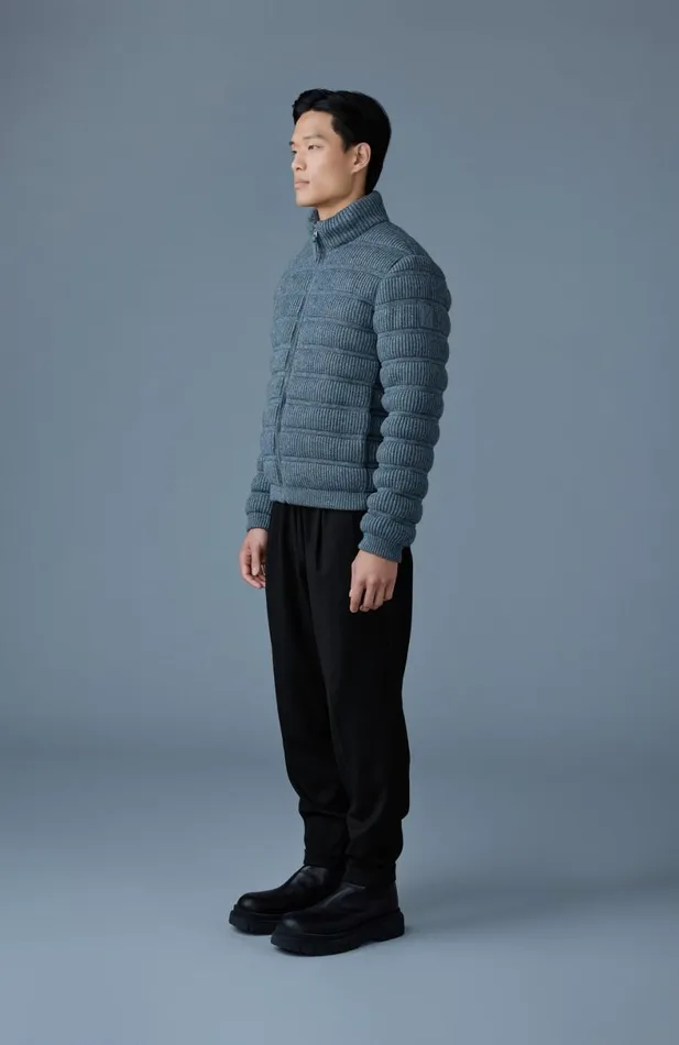 Puffer Men Mackage CHRISTOPHER Cashmere Light Down Jacket Carbon Mix Puffer Men Mackage CHRISTOPHER Cashmere Light Down Jacket Carbon Mix
