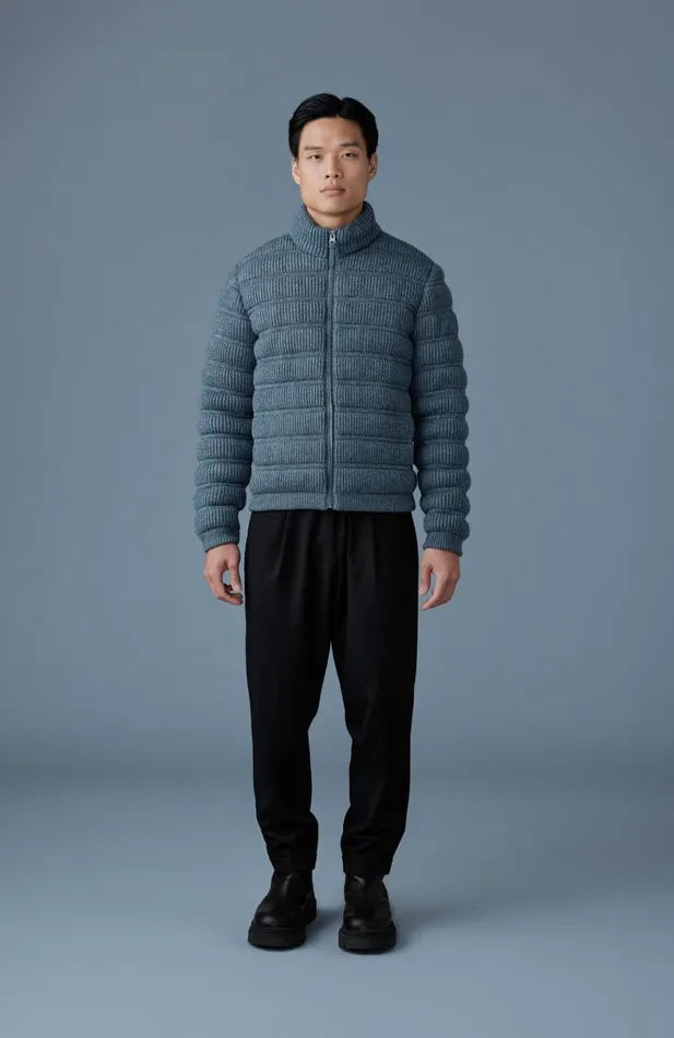 Puffer Men Mackage CHRISTOPHER Cashmere Light Down Jacket Carbon Mix Puffer Men Mackage CHRISTOPHER Cashmere Light Down Jacket Carbon Mix